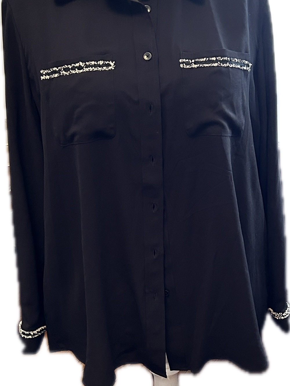Anne Klein Black Blouse NWT
